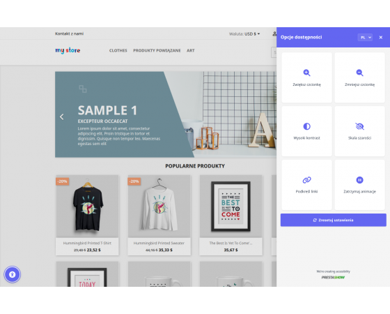 PrestaShow Accessibility PRO - WCAG 2.1 AA for PrestaShop