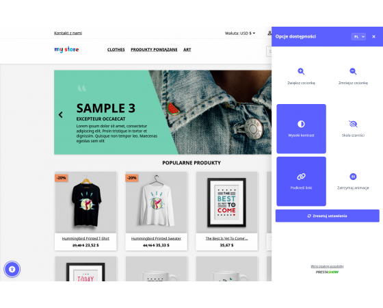 PrestaShow Accessibility PRO - WCAG 2.1 AA for PrestaShop