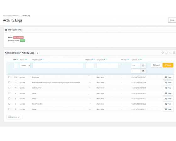 PrestaShop Advanced Logger