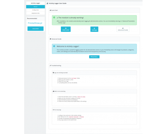 PrestaShop Advanced Logger