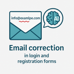 Correcting AI email errors - login and registration
