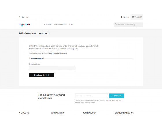 EU-Richtlinie - 1-Klick-Rückgabe in PrestaShop EU-Richtlinie - 1-Klick-Rückgabe in PrestaShop