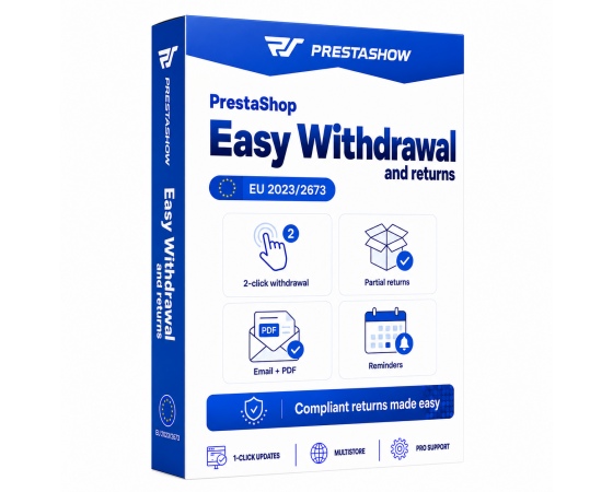 PrestaShop : rétractation et retours en un clic - directive européenne PrestaShop : rétractation et retours en un clic - directive européenne