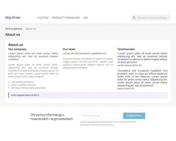 PrestaShop AI Act: indicazione chiara dei contenuti generati dall'IA nel negozio