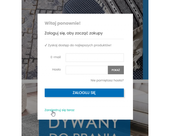 Sklep PrestaShop dostępny po zalogowaniu Sklep PrestaShop dostępny po zalogowaniu