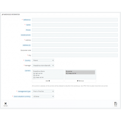 PrestaShop Advanced Stock Management PrestaShop Advanced Stock Management