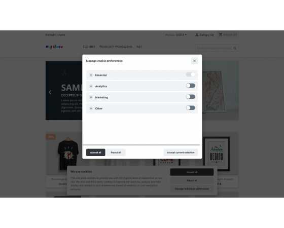 PrestaShop Gestion du consentement aux cookies