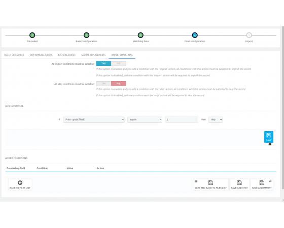 Gestionnaire d'importation XML et CSV de PrestaShop