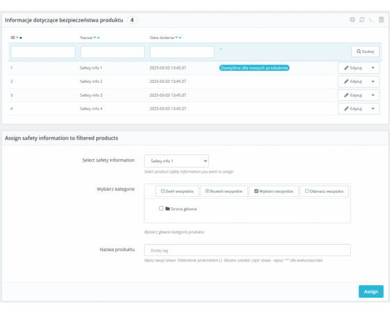 PrestaShop GPSR - product security in an online store