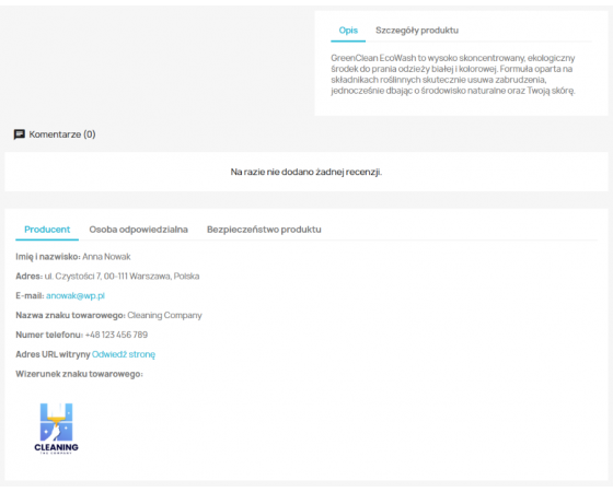 PrestaShop GPSR - product security in an online store