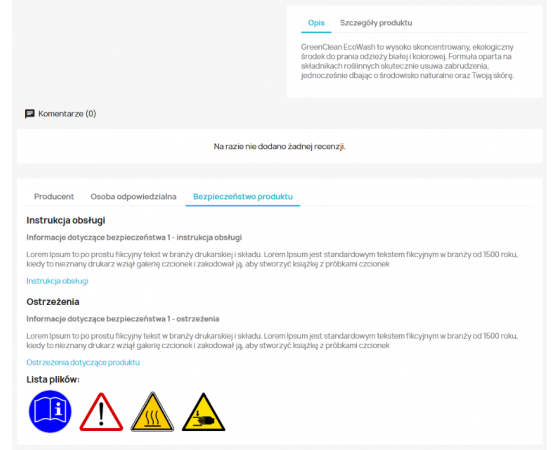 PrestaShop GPSR - product security in an online store