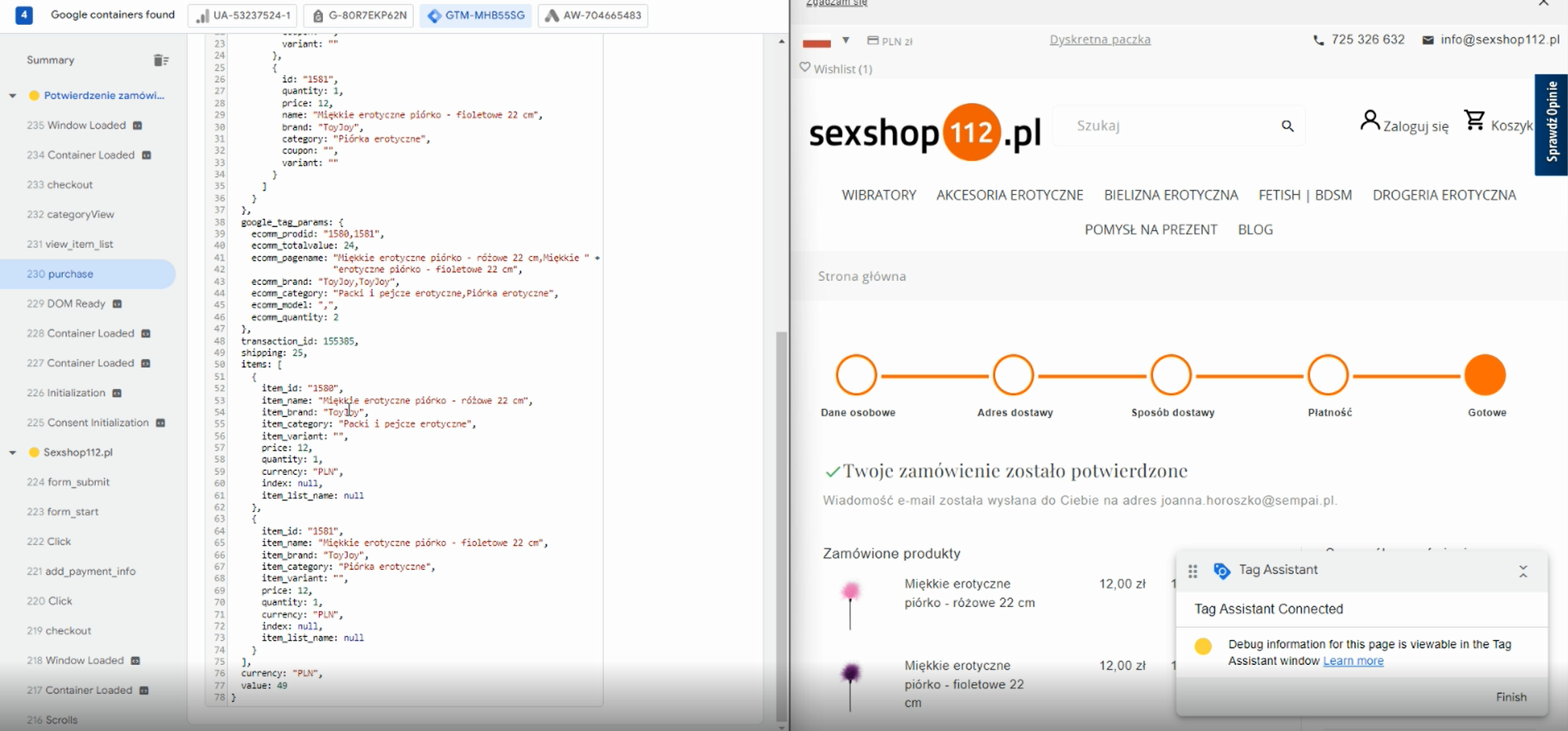 prestashop ga4 debugging