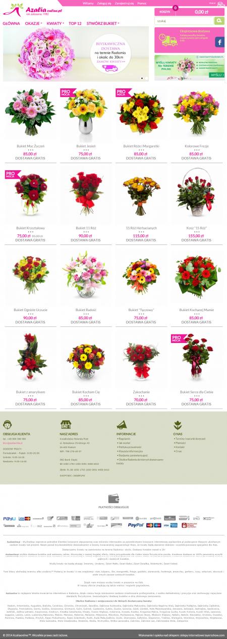 Lista bukietów kwiatowych