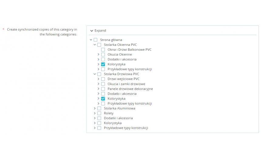 PrestaShop Category synchronization