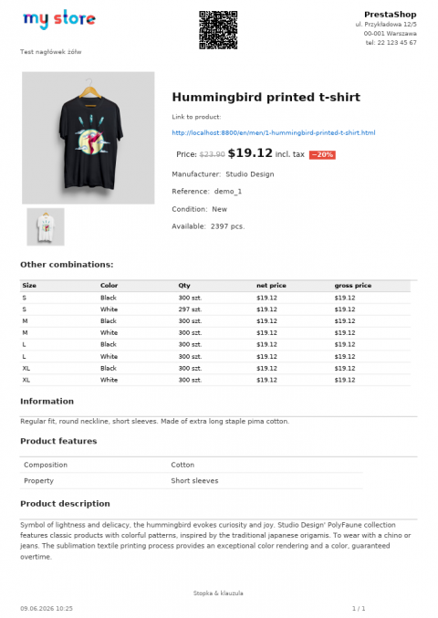 PrestaShop PDF Generator